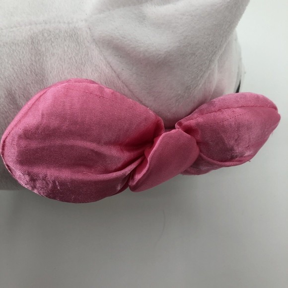 Hello Kitty Pillow Plush Winking Face Head Shape Zipper Pocket Pink Bow 13" FLAW - Picture 8 of 13